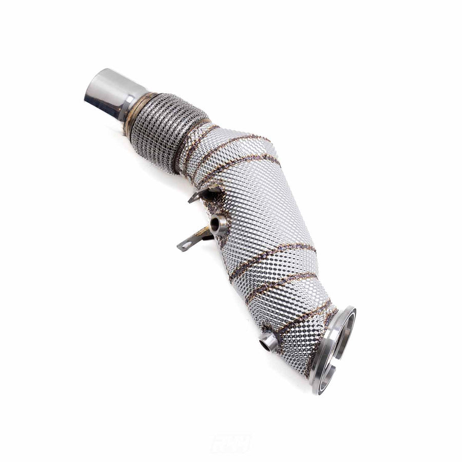 DeepTone BMW F30 F31 F34 B48 320i 330i 420i 430i Turbo Downpipe With Heat Shield (2016+)