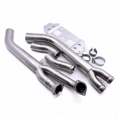 Deep Tone Industries BMW G80/G81 M3 & G82/G83 M4 Non-Resonated Wide Single Midpipe With Brace (2021+)