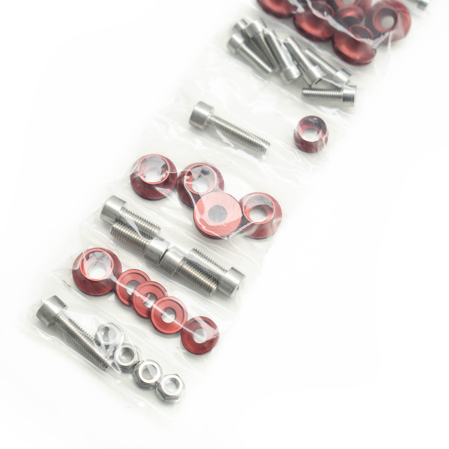 Downstar Inc BMW G87 M2 S58 Billet Engine Dress Up Kit In Red