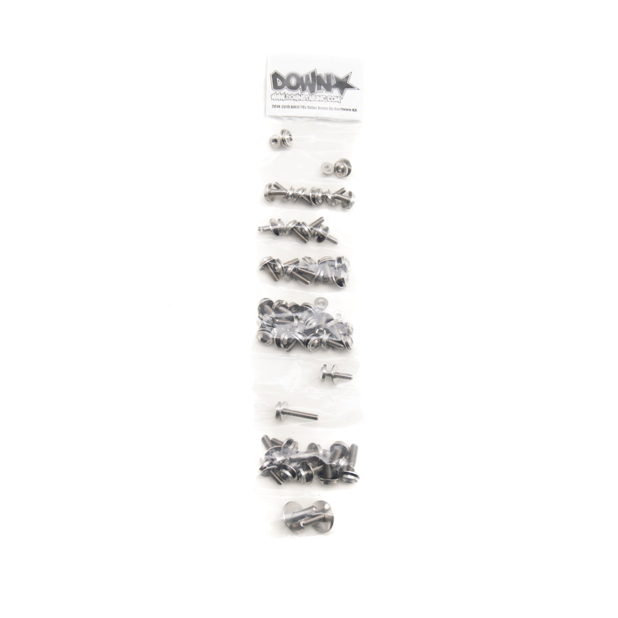 Downstar Inc BMW F80 M3, F82/F83 M4 & F87 M2 Competition S55 Low Profile Billet Engine Dress Up Kit In Silver