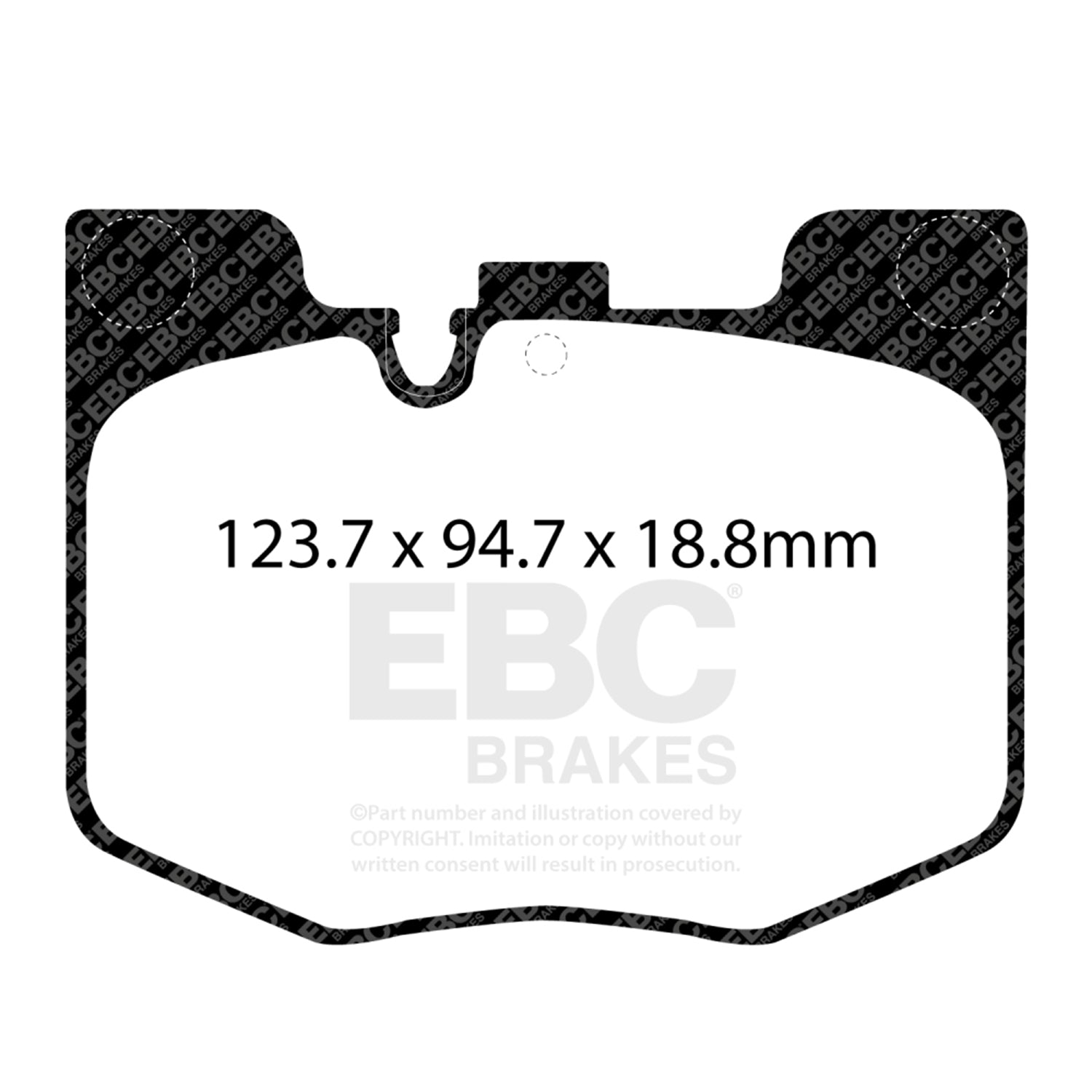 EBC Toyota Supra GR RP-X Track & Race Front Brake Pads Size