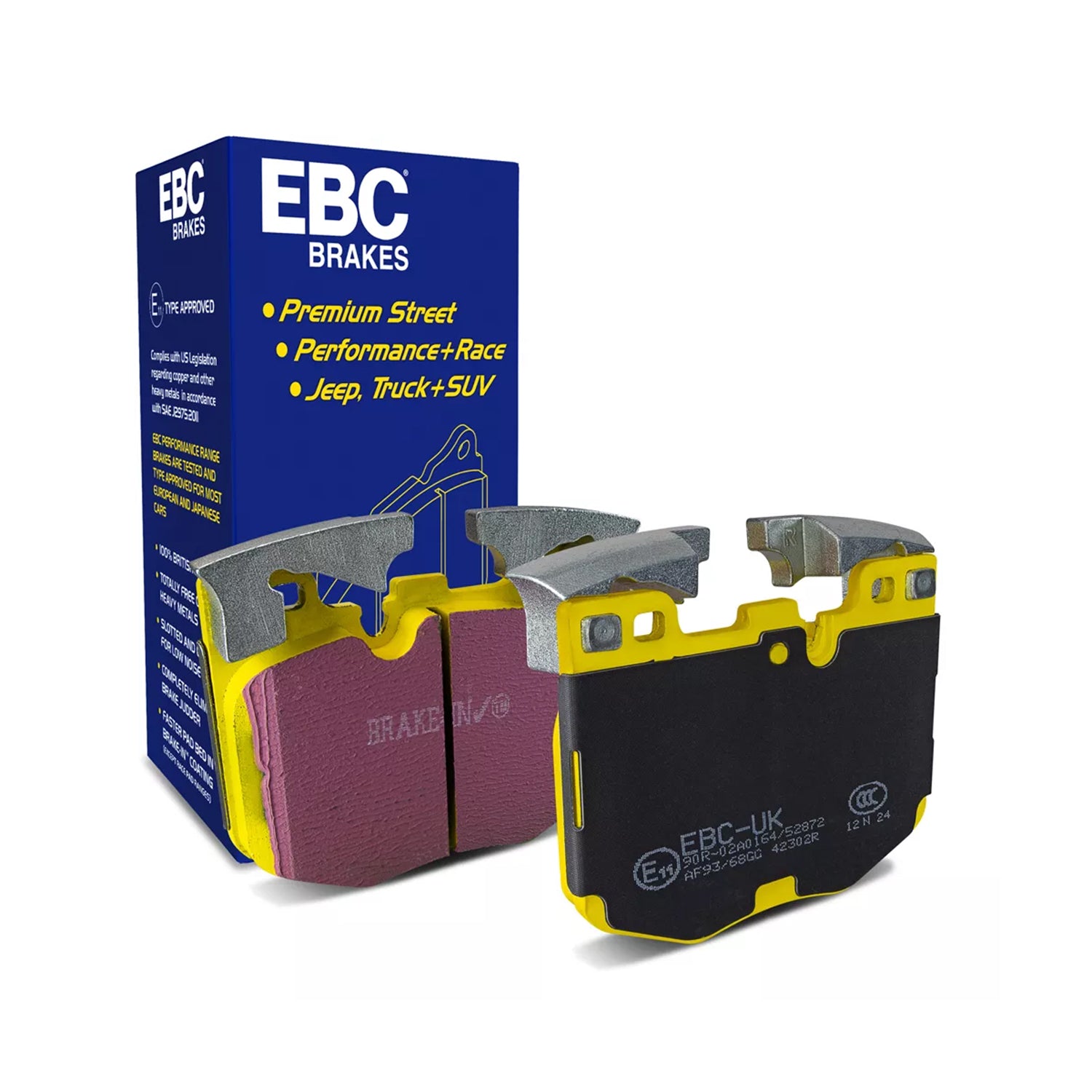 Racing Brake Pads Rear EBC Yellow Stuff (for Road And Racetrack) DP41289R