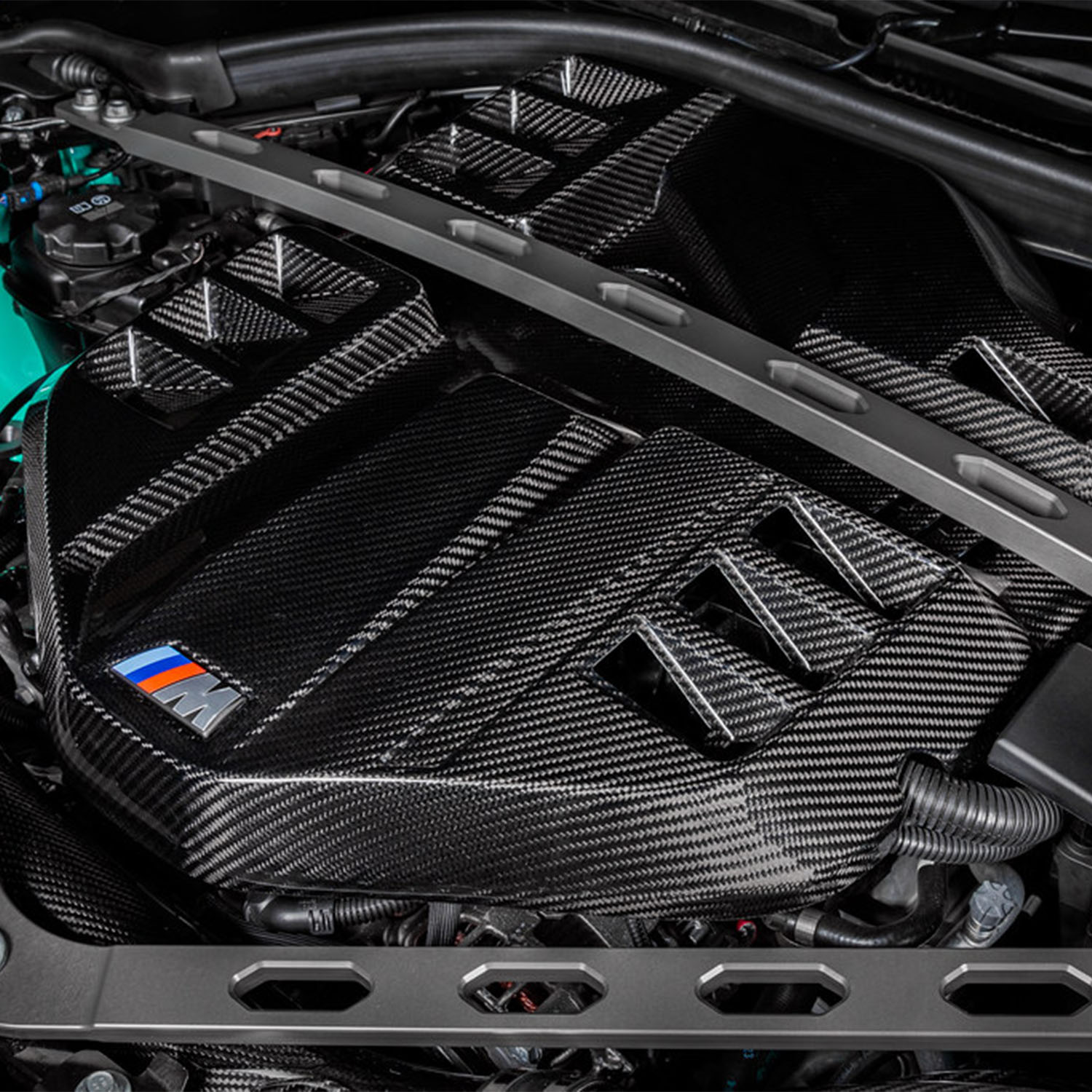 Eventuri Gloss Carbon Fibre Engine Cover For BMW G80 M3 G82 M4 G87 M2 Side