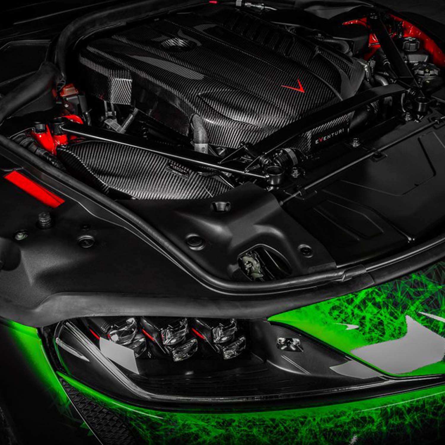 Eventuri Toyota Supra Intake System In Black Carbon Fibre (A90)-R44 Performance