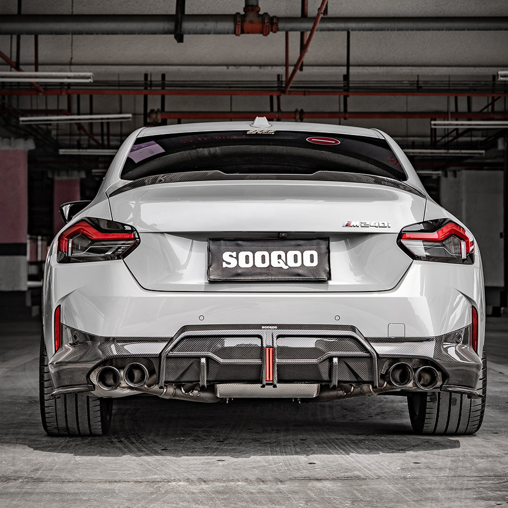 SooQoo BMW G42 M240i Carbon Fibre Rear Side Splitters