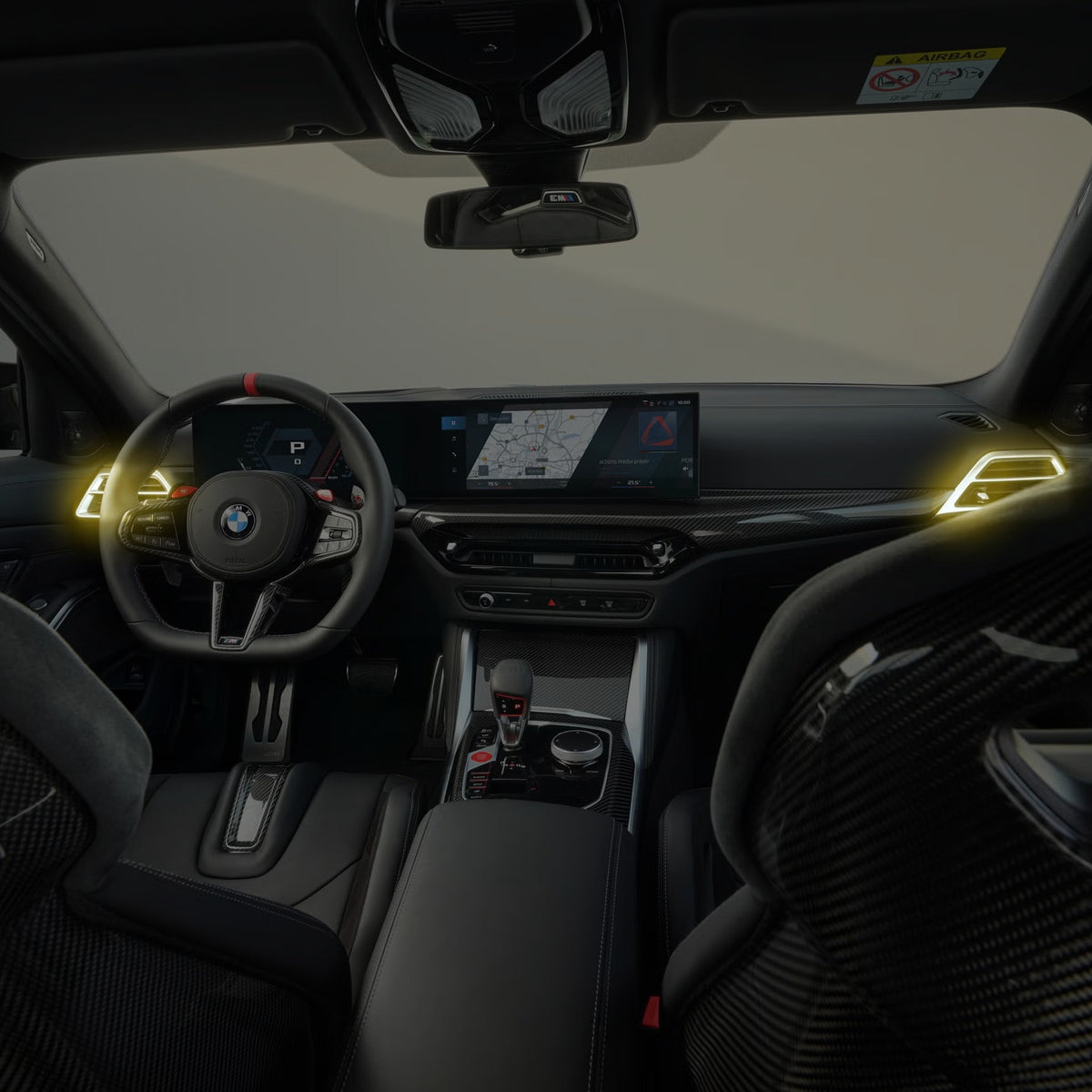 SHFT BMW G80/G81 M3 & G82/G83 M4 LCI 2 Gloss Carbon Fibre Interior Air Vent Trim