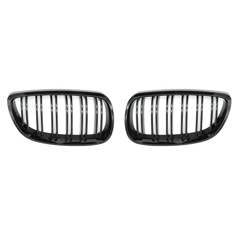 BMW E92/E93 M3 & 3 Series LCI Double Slat Gloss Black Front Grilles