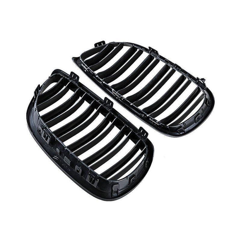 BMW E92/E93 M3 & 3 Series LCI Double Slat Gloss Black Front Grilles