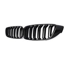 BMW F32, F33 & F36 4 Series Double Slat Gloss Black Front Grille