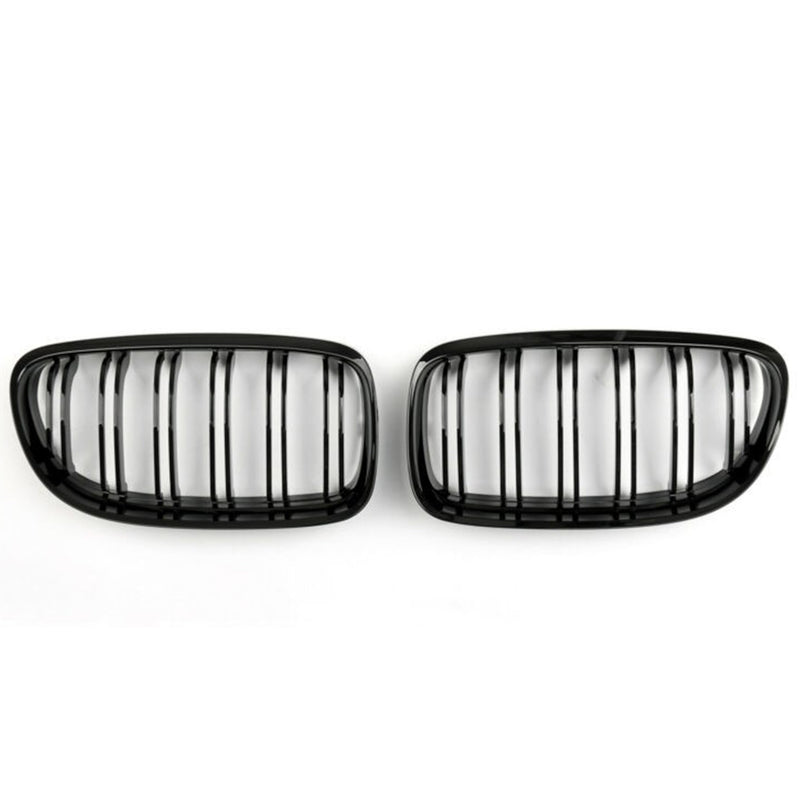 BMW E90 & E91 3 Series LCI Double Slat Gloss Black Front Grilles