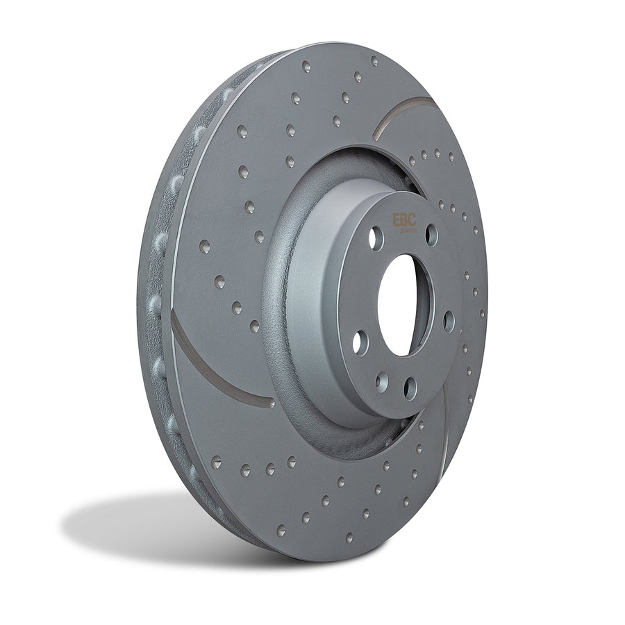 EBC GD Drilled & Slotted Sport Disc GD1524 for BMW E70/F15 X5, E71/F16 X6 – Rear Brakes