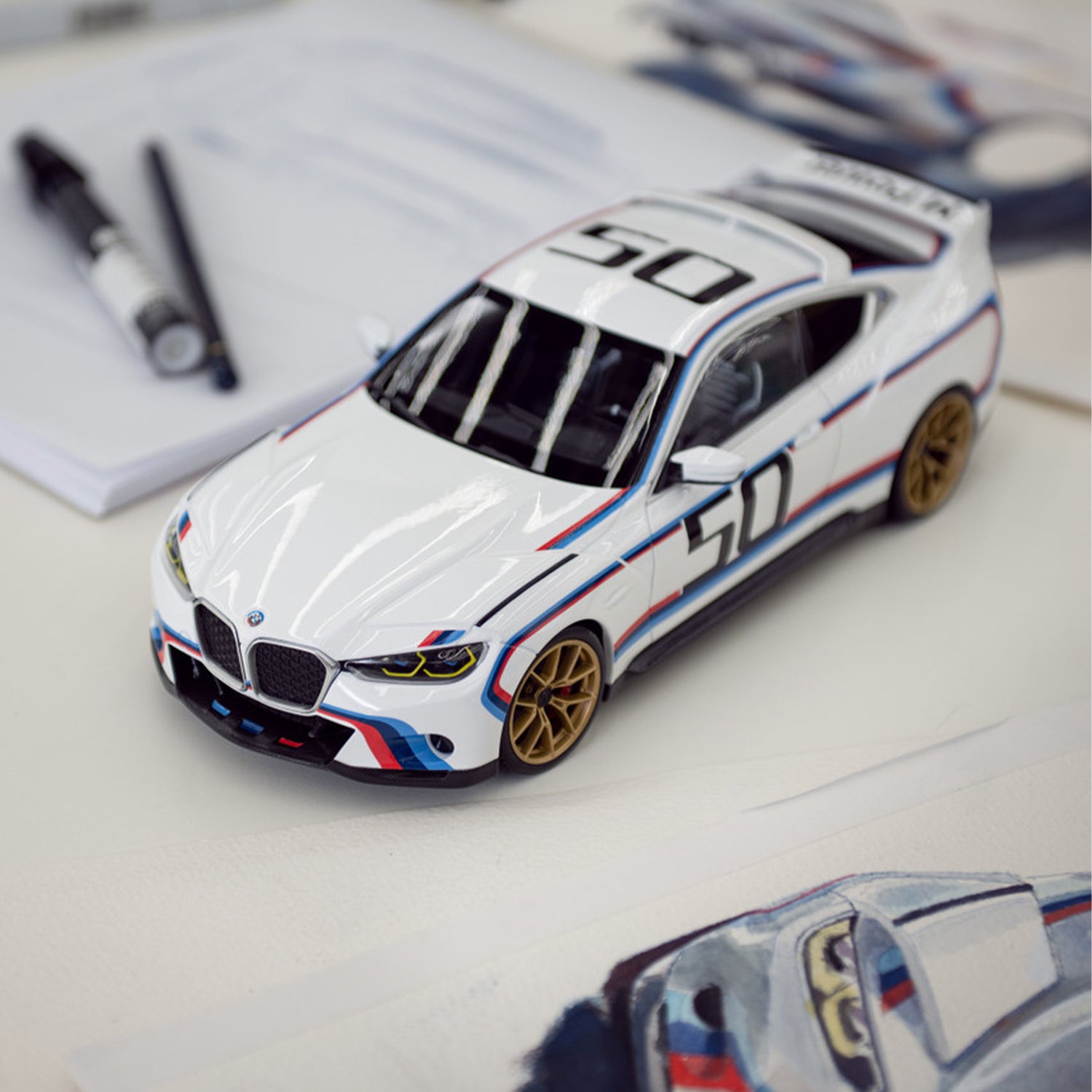 Genuine BMW 3.0 CSL 2022 Car Model 1:18 Scale In White 80432864218