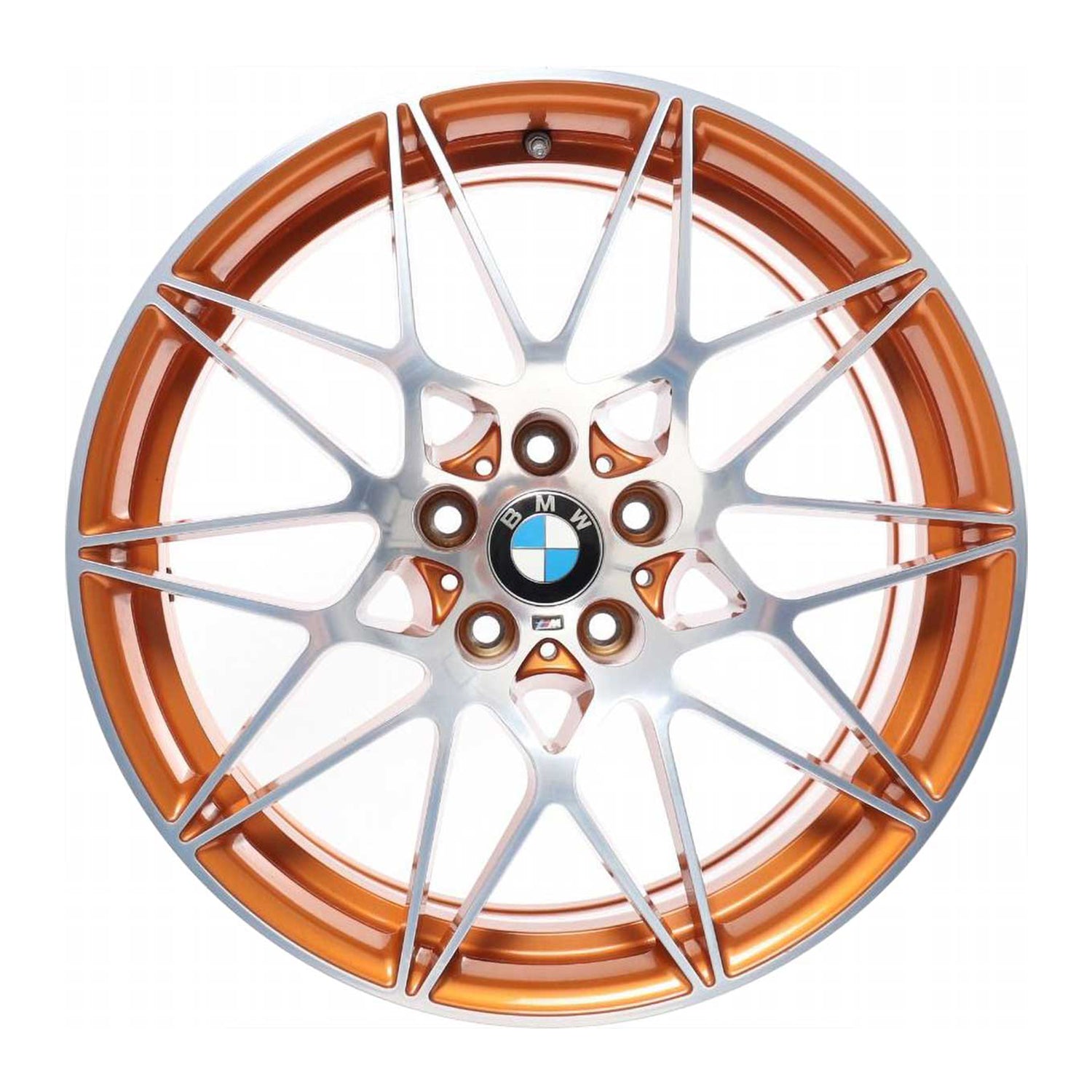 Genuine BMW 666M Alloy Wheels In Orange With Diamond Cut Finish For BMW F80 M3, F82 M4 & F87 M2