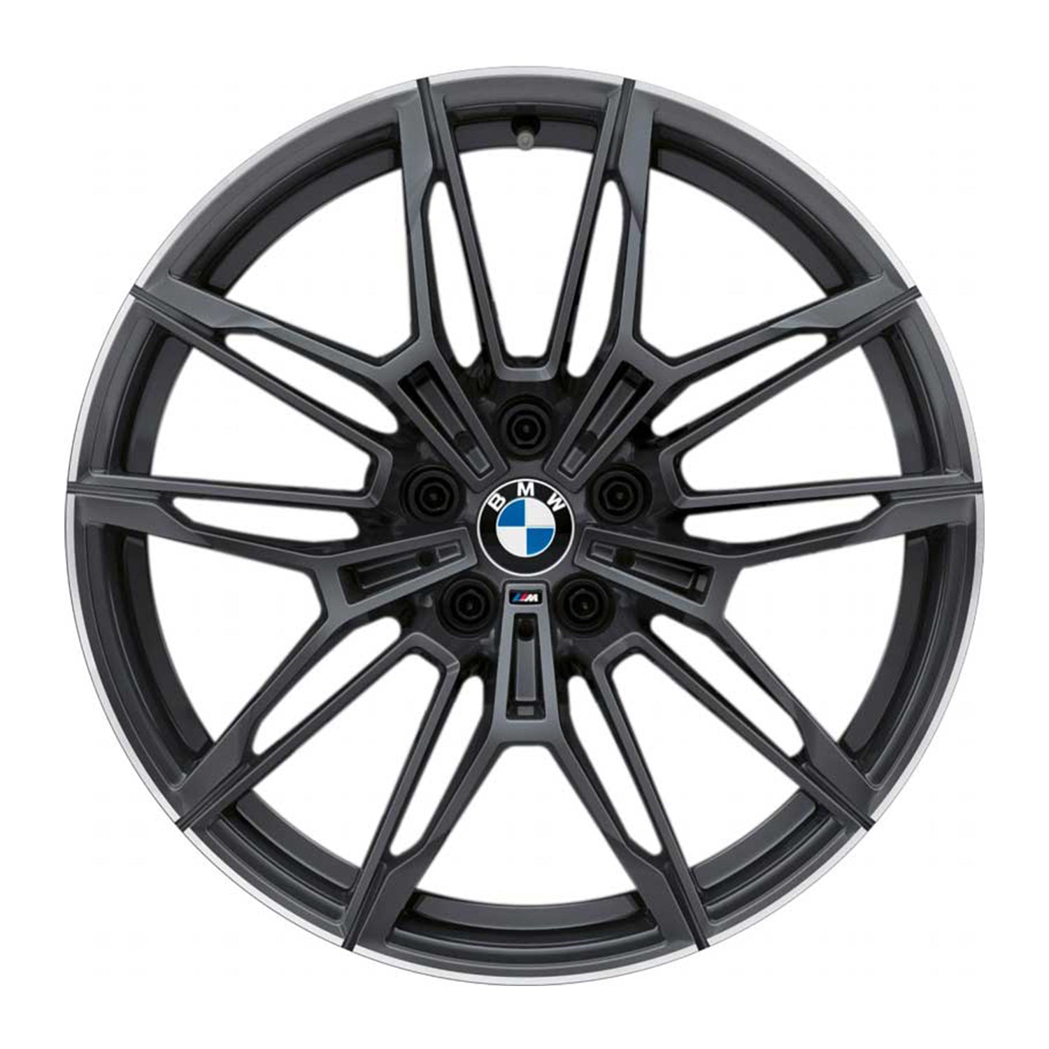 Genuine BMW 825M Alloy Wheels In Orbit Matt Grey With Diamond Cut Edge For BMW G80 M3, G82 M4 & G87 M2