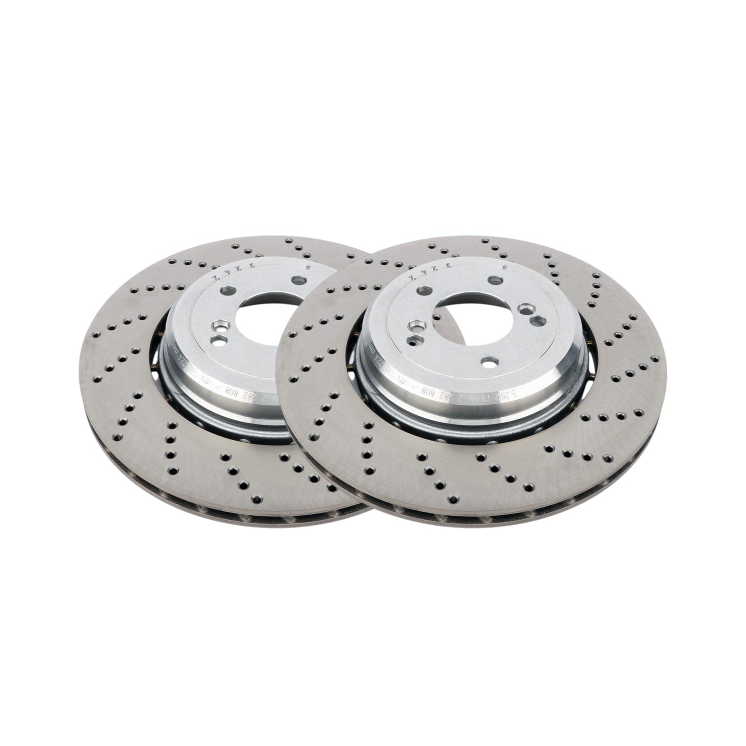 Genuine BMW E60 M5 & E63 M6 Rear Brake Discs OEM Pair 34212282807 & 34212282808