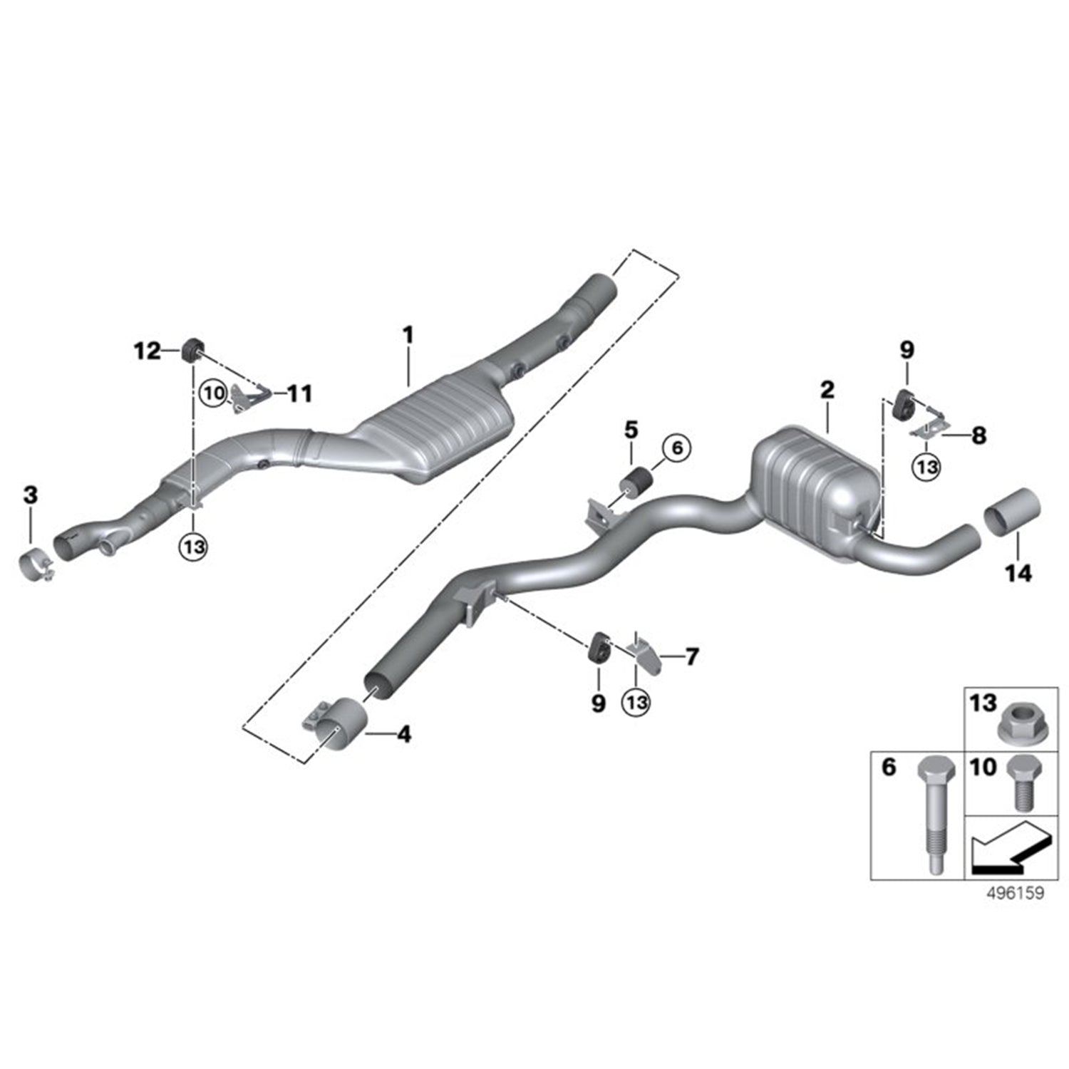 Genuine BMW Exhaust Clamping Bush Pipe Sleeve (75mm) 18307560781