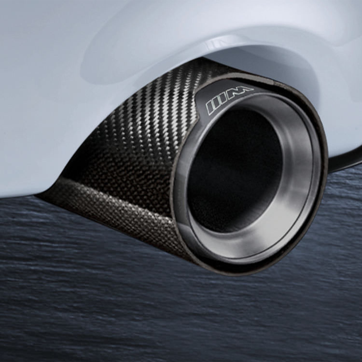 Genuine BMW F Series M Performance Exhaust Tip In Gloss Carbon Fibre (M140i, M240i, 340i & more)