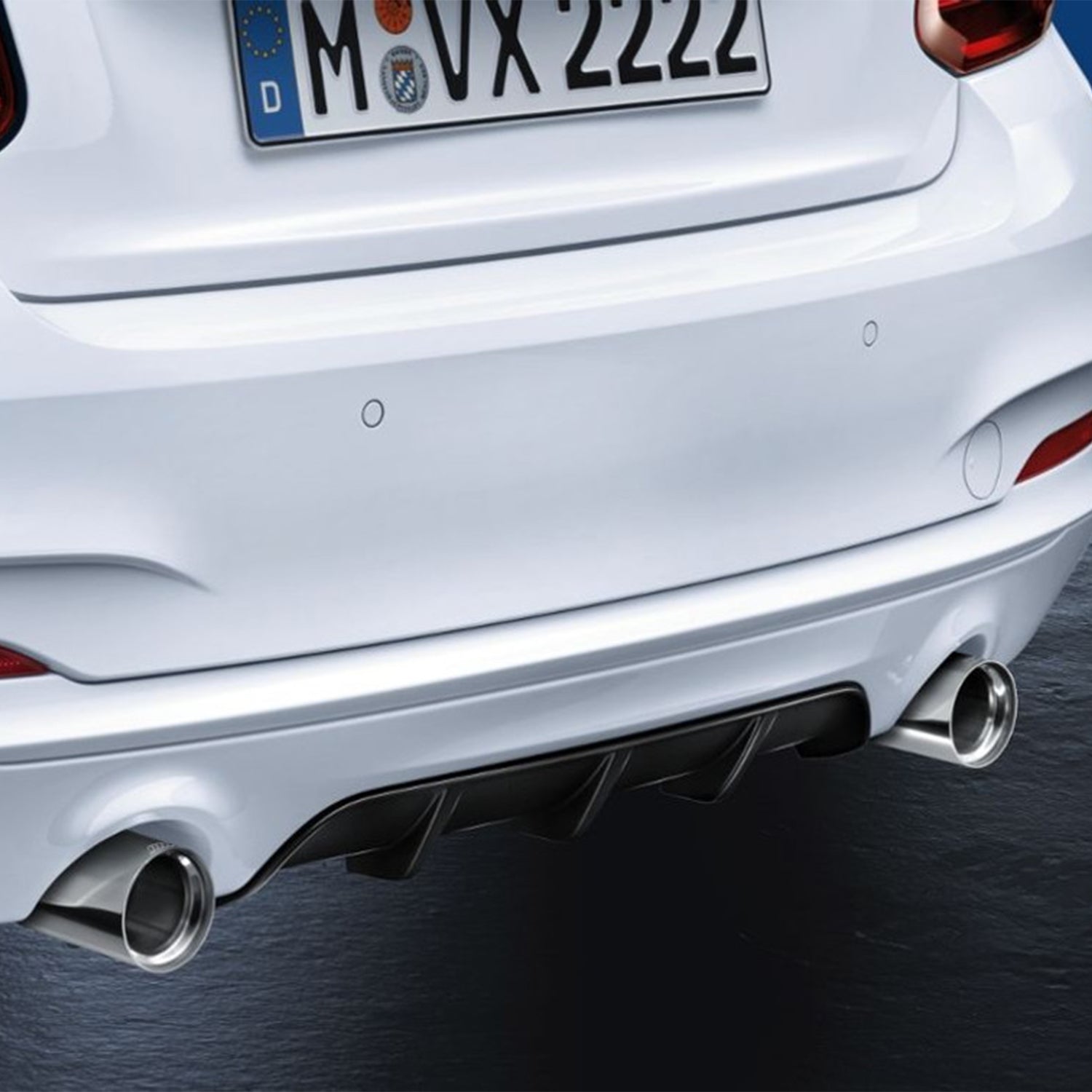 Genuine BMW F22, F23 M235i & M240i M Performance Rear Diffuser In Matte Black