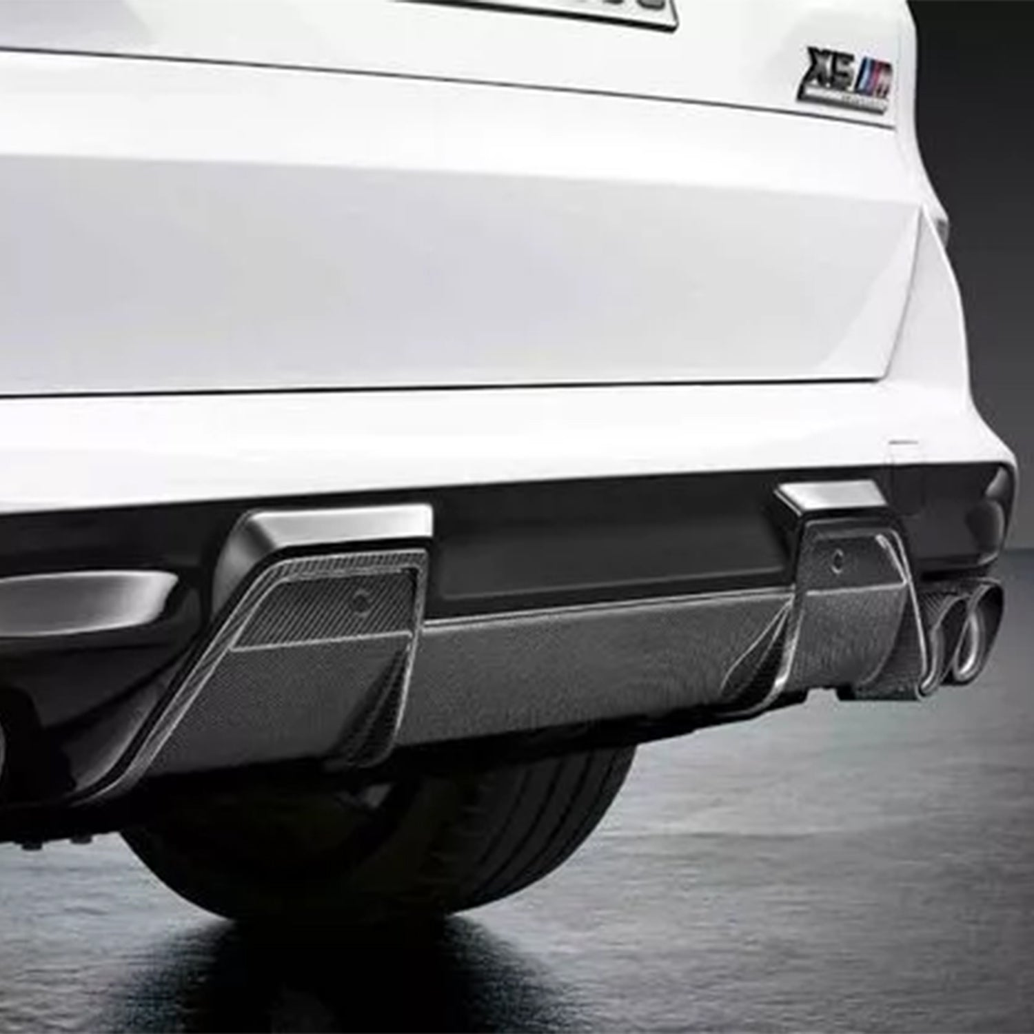 Genuine BMW F95 X5M & F96 X6M Carbon Fibre Rear Diffuser 51125A130B0