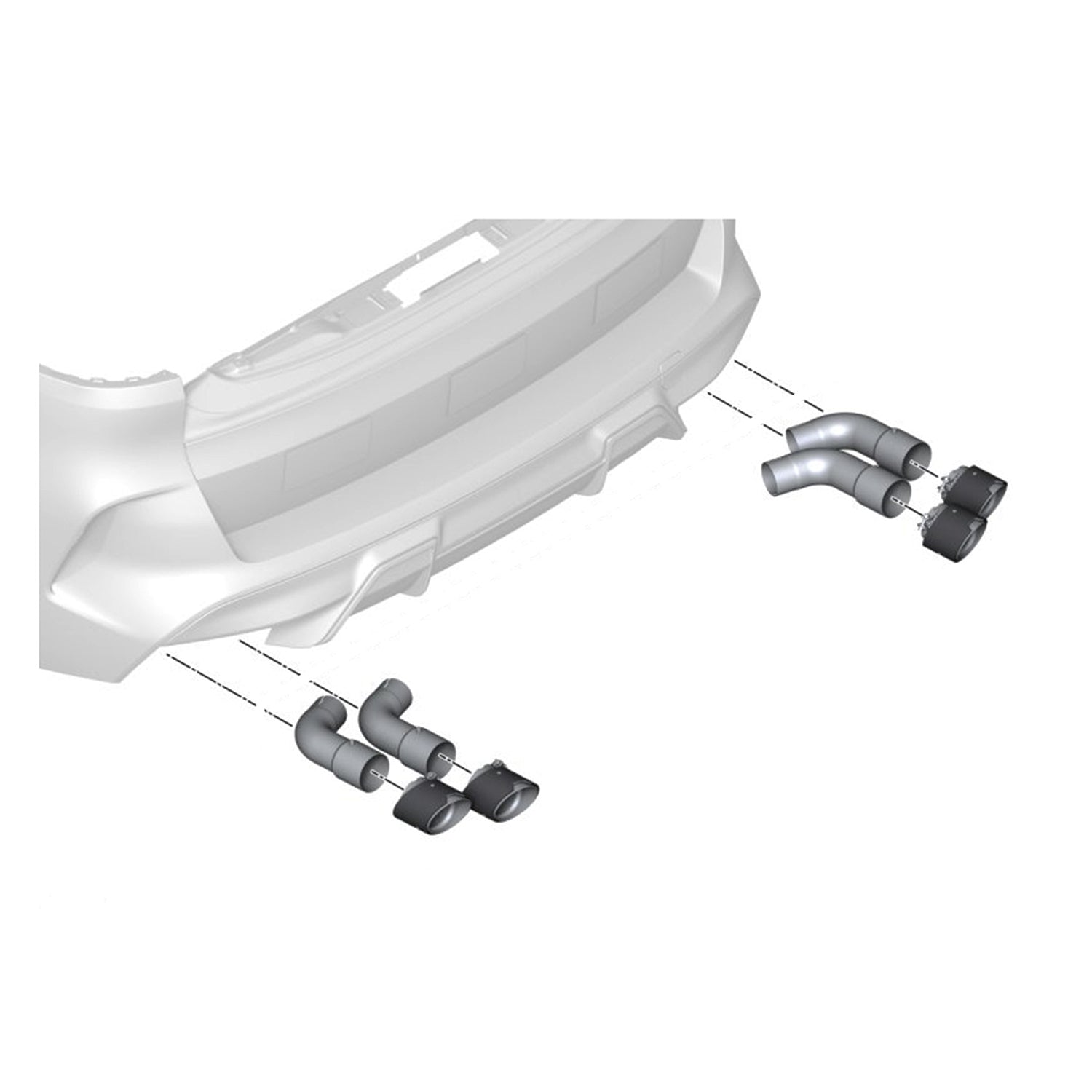 Genuine BMW F95 X5M & F96 X6M M Performance Exhaust Tips In Carbon Fibre & Titanium 18302464501