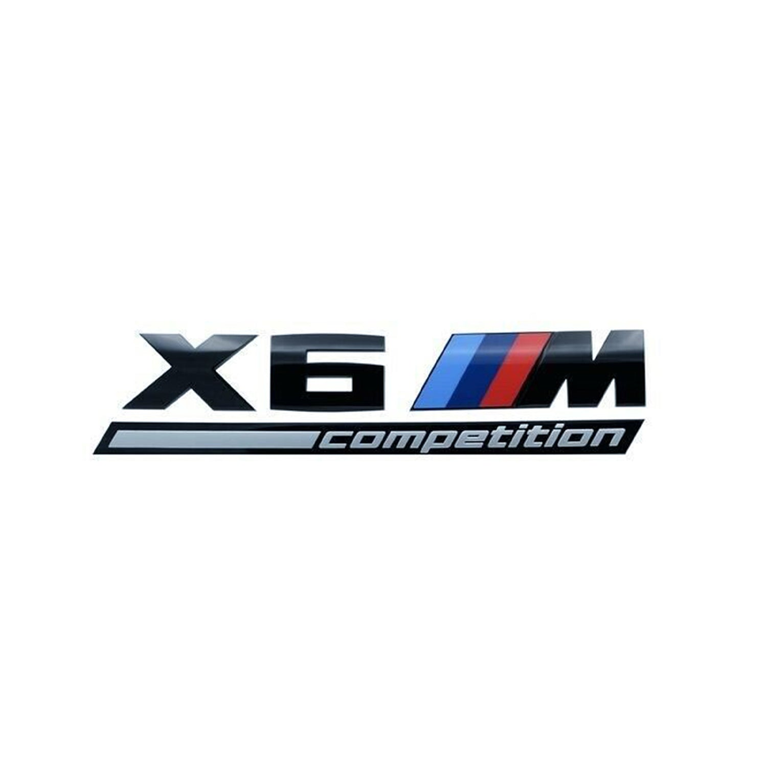 Genuine BMW F96 X6M Competition Gloss Black Rear Badge 51148096413