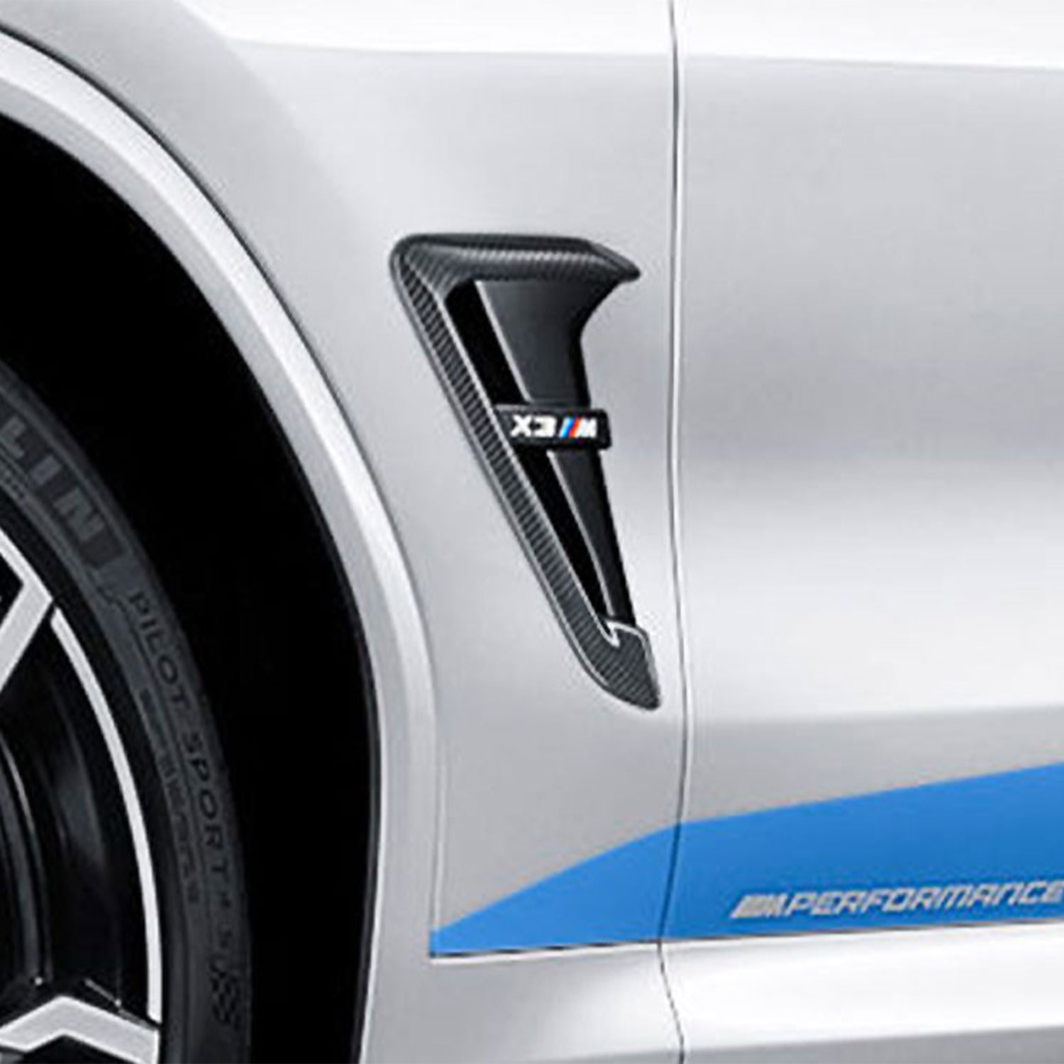 Genuine BMW F97 X3M & F98 X4M M Performance Carbon Fibre Side Badge Trims 51712466810 & 51712466811