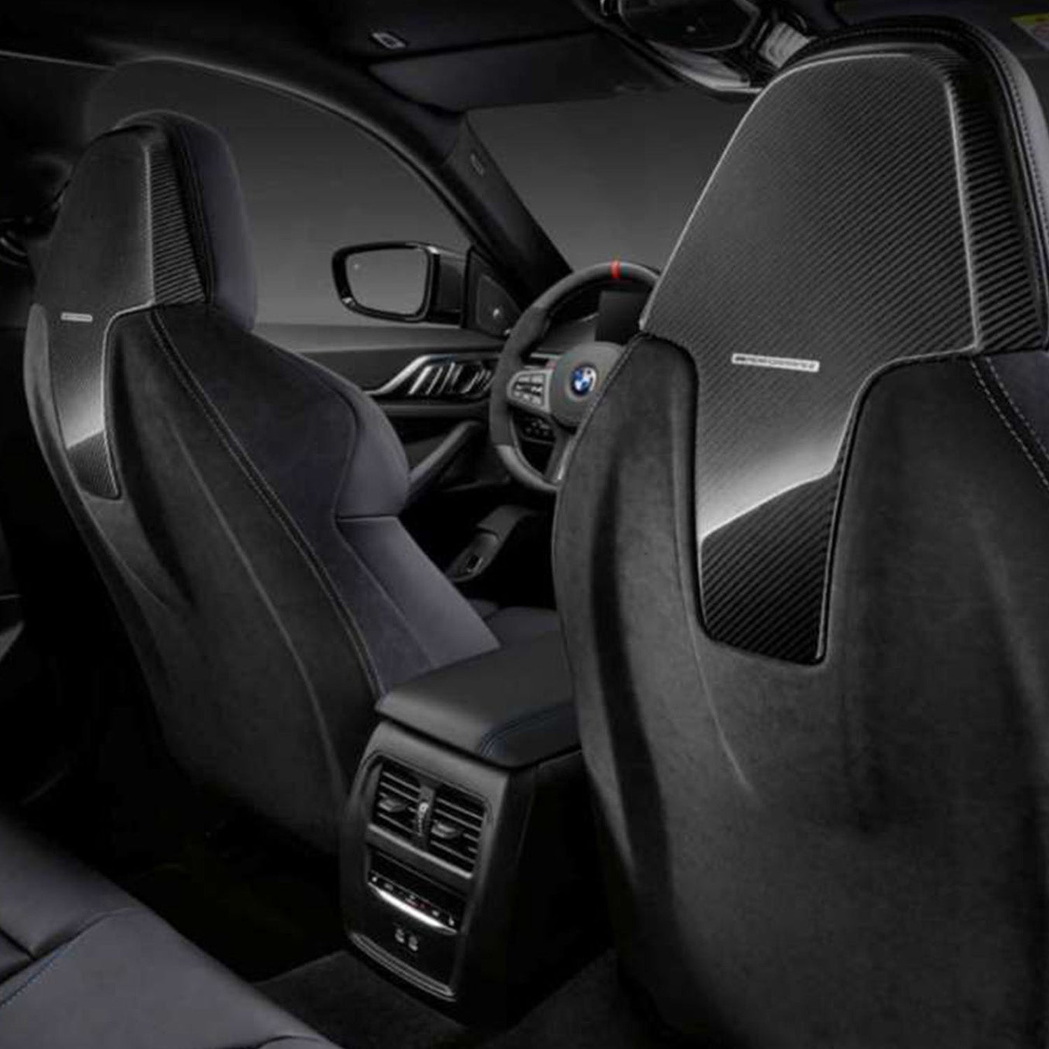 Genuine BMW G Series Seat Backs In Carbon Fibre & Alcantara - G87 M2, G82 M4, G42 M240i & F92 M8 Coupe