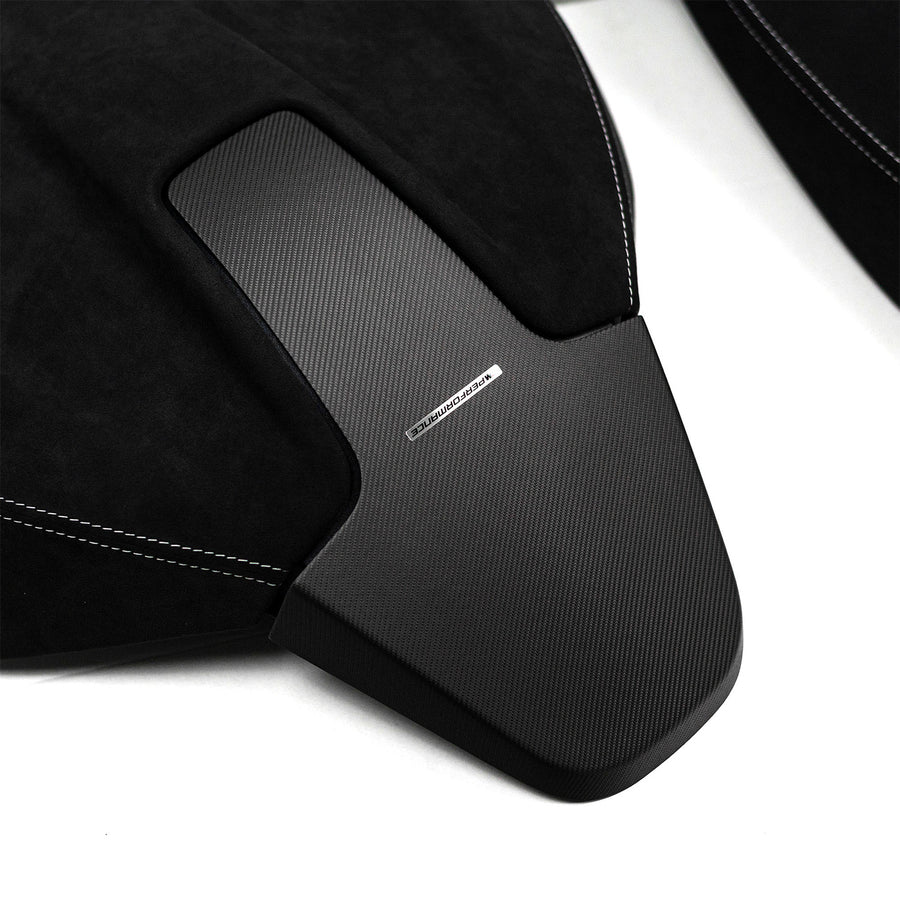 Genuine BMW G Series Seat Backs In Carbon Fibre & Alcantara - G80 G81 M3, F97 X3M, F98 X4M & F91 M8 Gran Coupe