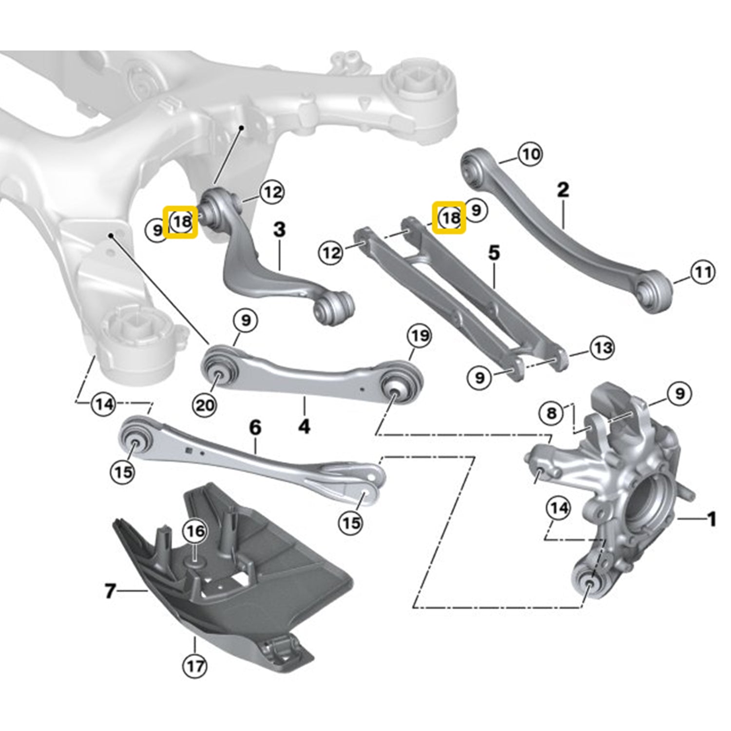 Genuine BMW OEM Crescent 33306874239