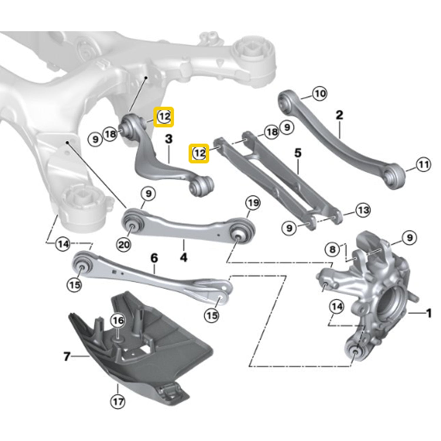 Genuine BMW OEM Eccentric Bolt 33306874090