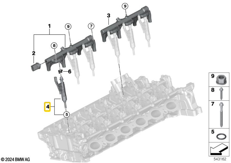 Genuine BMW G Series OEM Fuel Injector 13538671991