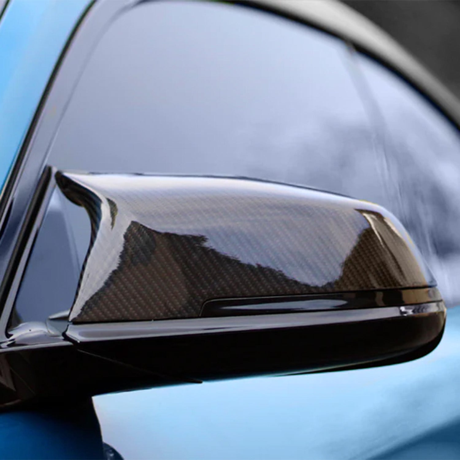 GoldenWrench BMW F Series BLACKLIBE Mirror Indicator Overlay Kit