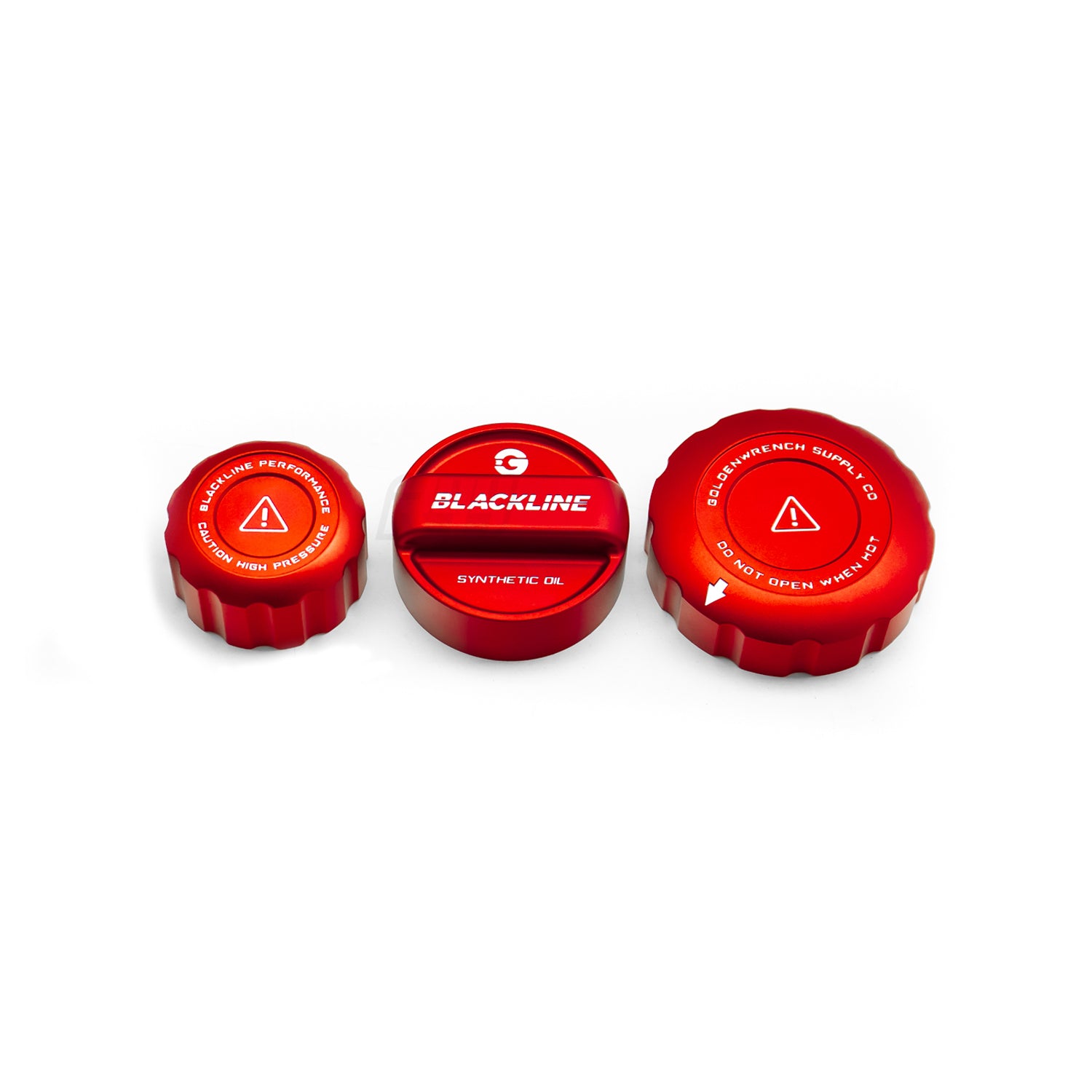 GoldenWrench BMW S63 & S68 M Car BLACKLINE Performance Engine Cap Cover Set In Red (G90 M5, F95 X5M, F96 X6M & more)