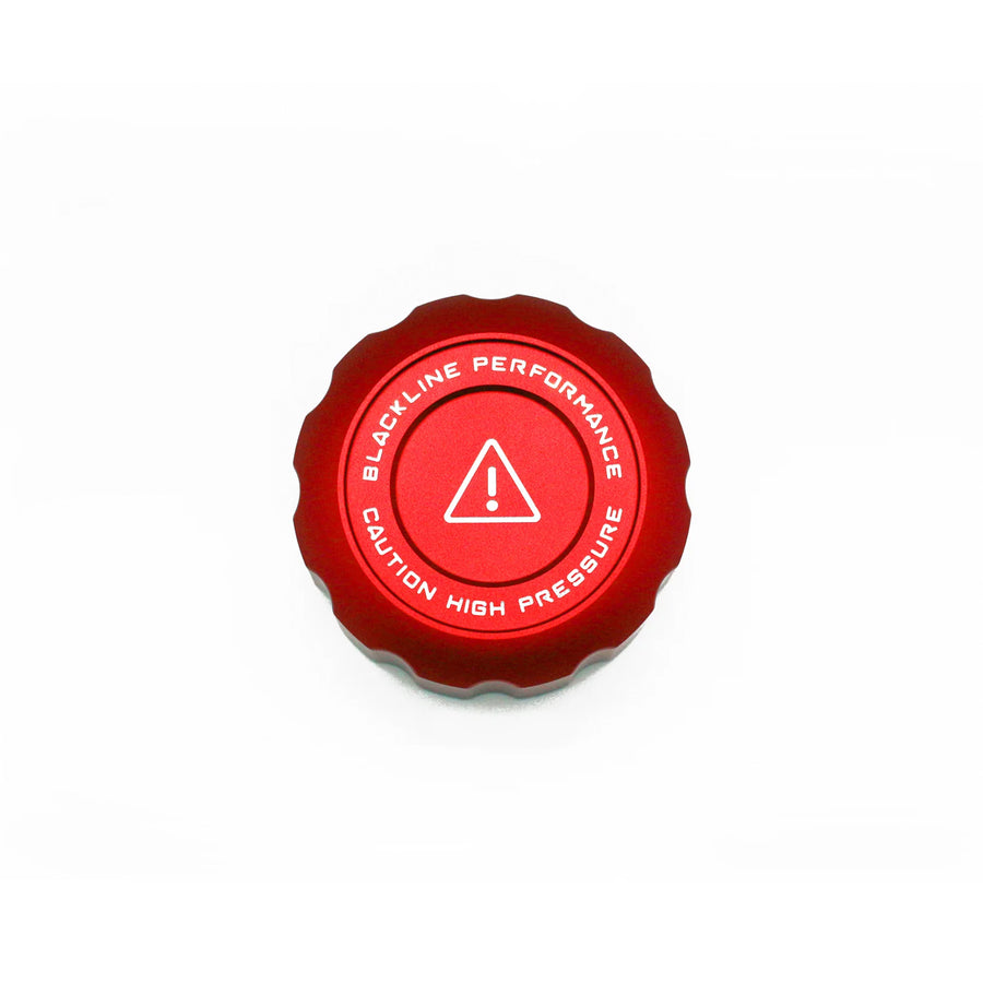 GoldenWrench Supply Toyota GR Supra BLACKLINE Performance Coolant Cap Cover Set In Red
