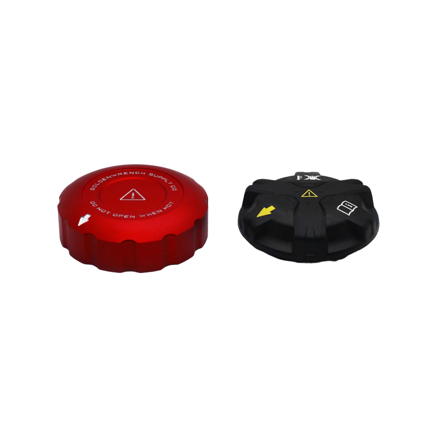 GoldenWrench Supply Toyota GR Supra BLACKLINE Performance Coolant Cap Cover Set In Red