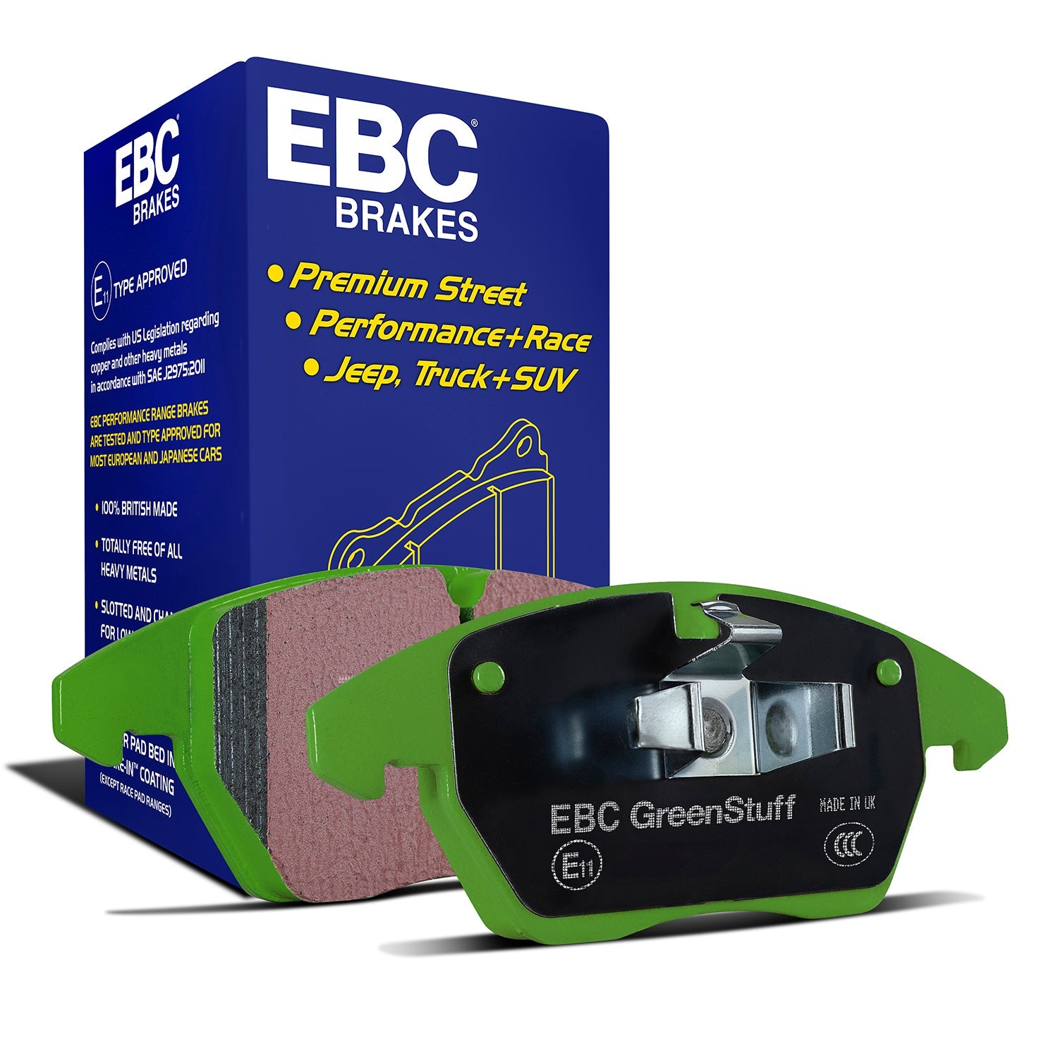 EBC Greenstuff Front Brake Pads for BMW F20/F21 1 Series, F30-G21 3 Series, F32-F36 4 Series, F34 3 Series GT, F34 3 Series xDrive GT – Part DP22143