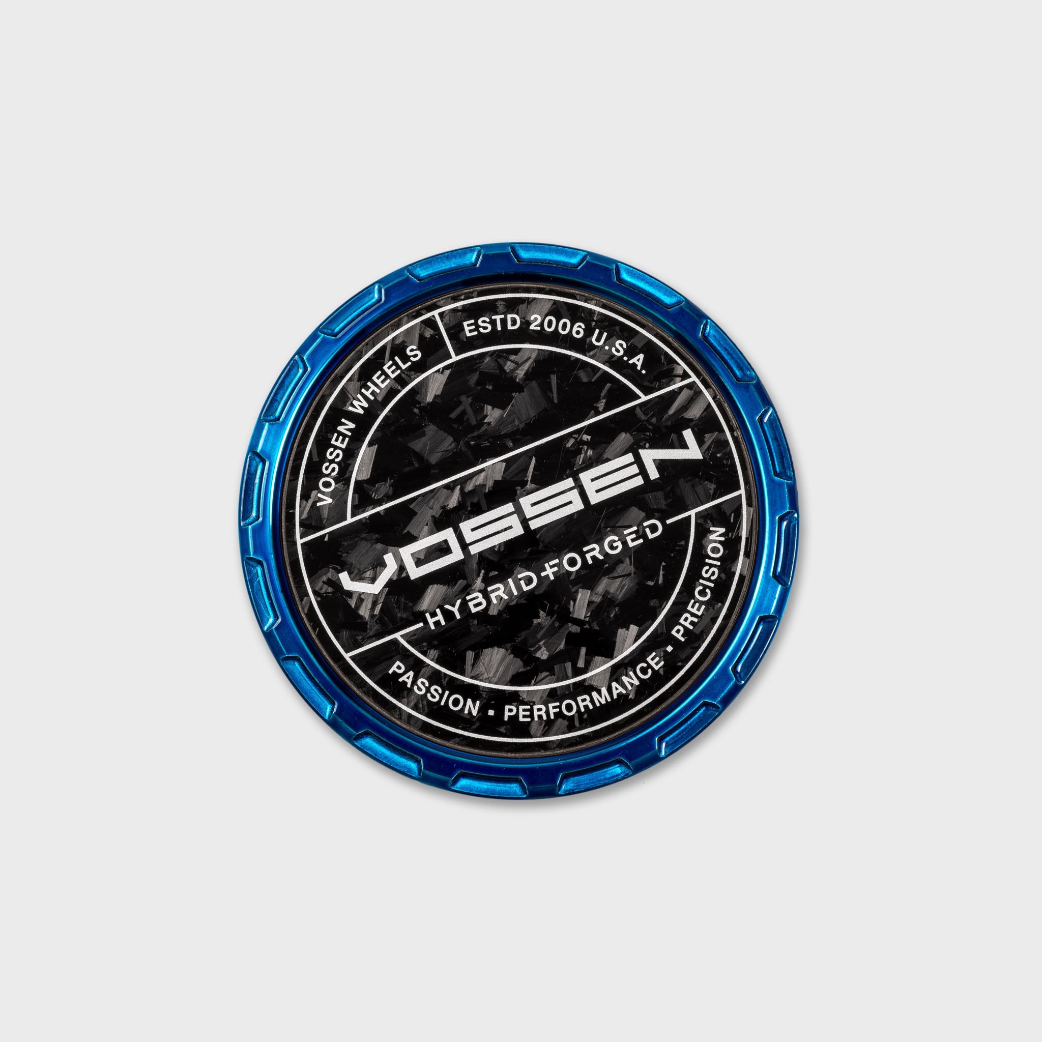 Vossen Hybrid Forged Carbon Billet Sport Cap for VF & HF Series Wheels (Fountain Blue) - Forged Carbon