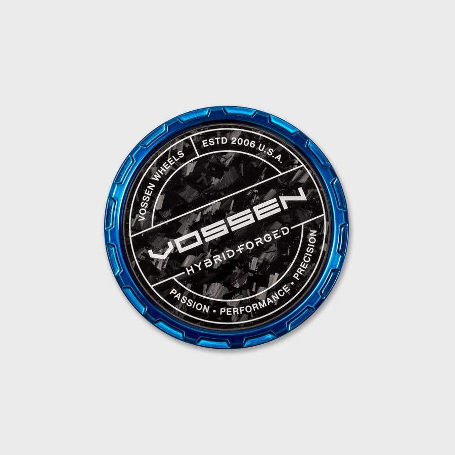 Vossen Hybrid Forged Carbon Billet Sport Cap for VF & HF Series Wheels (Fountain Blue) - Forged Carbon