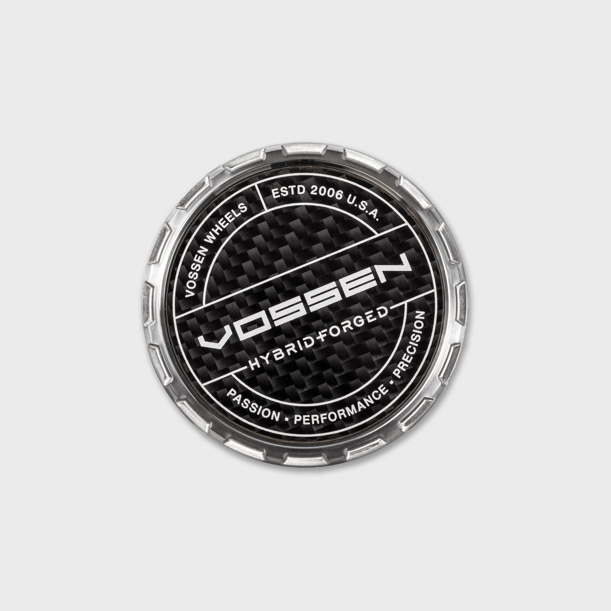 Vossen Carbon Hybrid Forged Billet Sport Cap for VF & HF Series Wheels (Gloss Clear) - Twill Weave Carbon