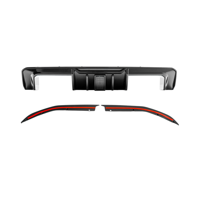MHC+ BMW G80 M3 & G82 M4 Carbon Fibre Aggressive Rear Diffuser & Splitter Kit