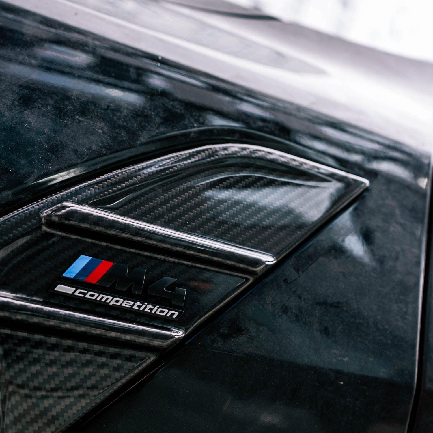 MHC+ BMW M4 Full Replacement Side Badges in Pre-Preg Carbon Fibre (G82/G83)-R44 Performance