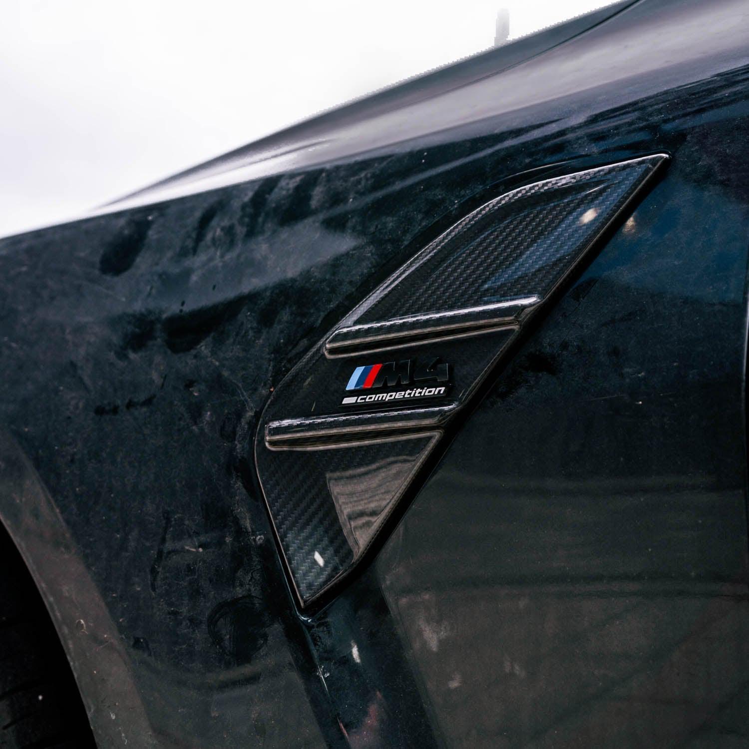 MHC+ BMW M4 Full Replacement Side Badges in Pre-Preg Carbon Fibre (G82/G83)-R44 Performance