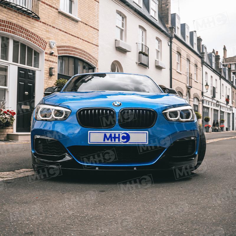 MHC Black BMW 1 Series Performance Style Front Splitter In Gloss Black (F20/F21)-R44 Performance