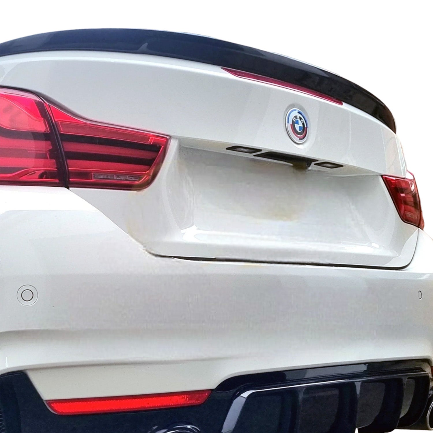 MHC Black BMW F33 4 Series Cabriolet Performance Style Rear Spoiler In Gloss Black