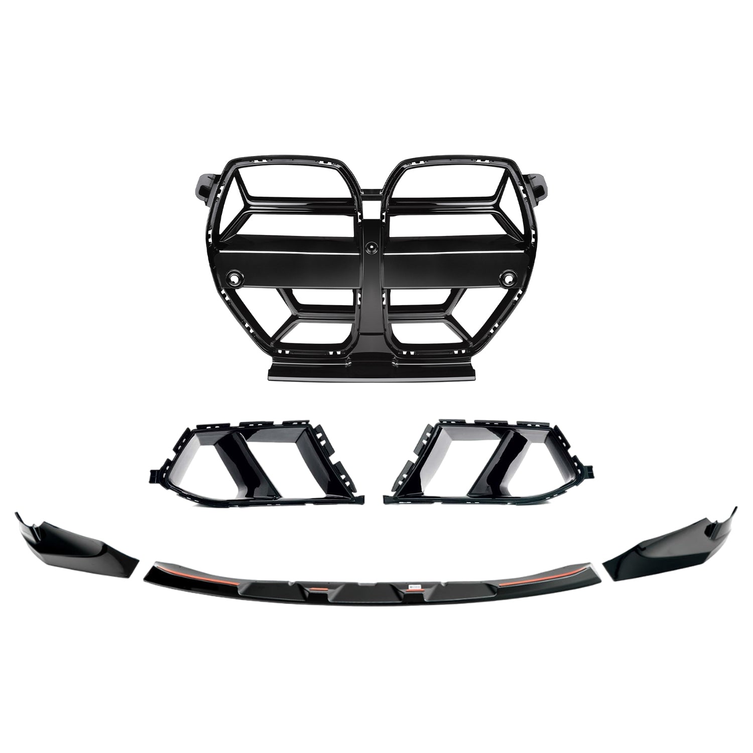 MHC Black BMW G80 M3 & G82 M4 Gloss Black Front Body Styling Kit