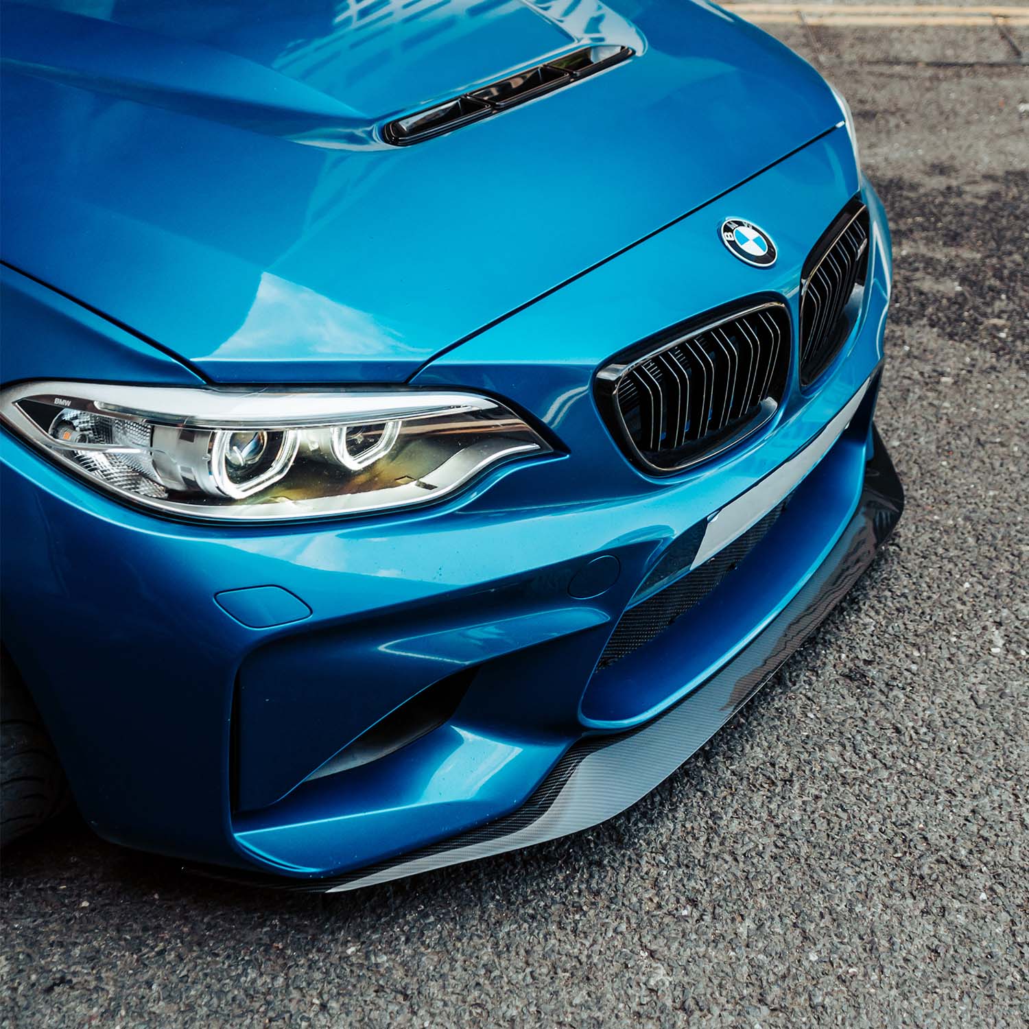 Carbon Fiber Style Front Lip Spoiler For 2016-2018 BMW F87 M2 – CS Style Chin Splitter