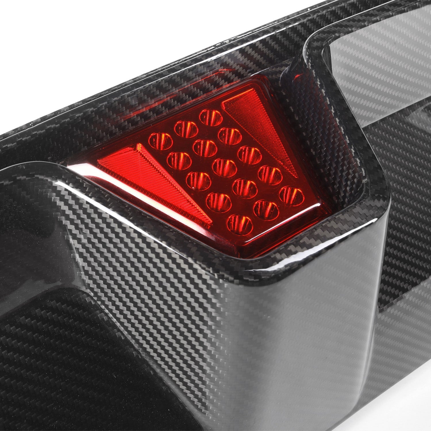 MHC+ BMW F90 M5 LCI Carbon Fibre CS Style LED Rear Diffuser