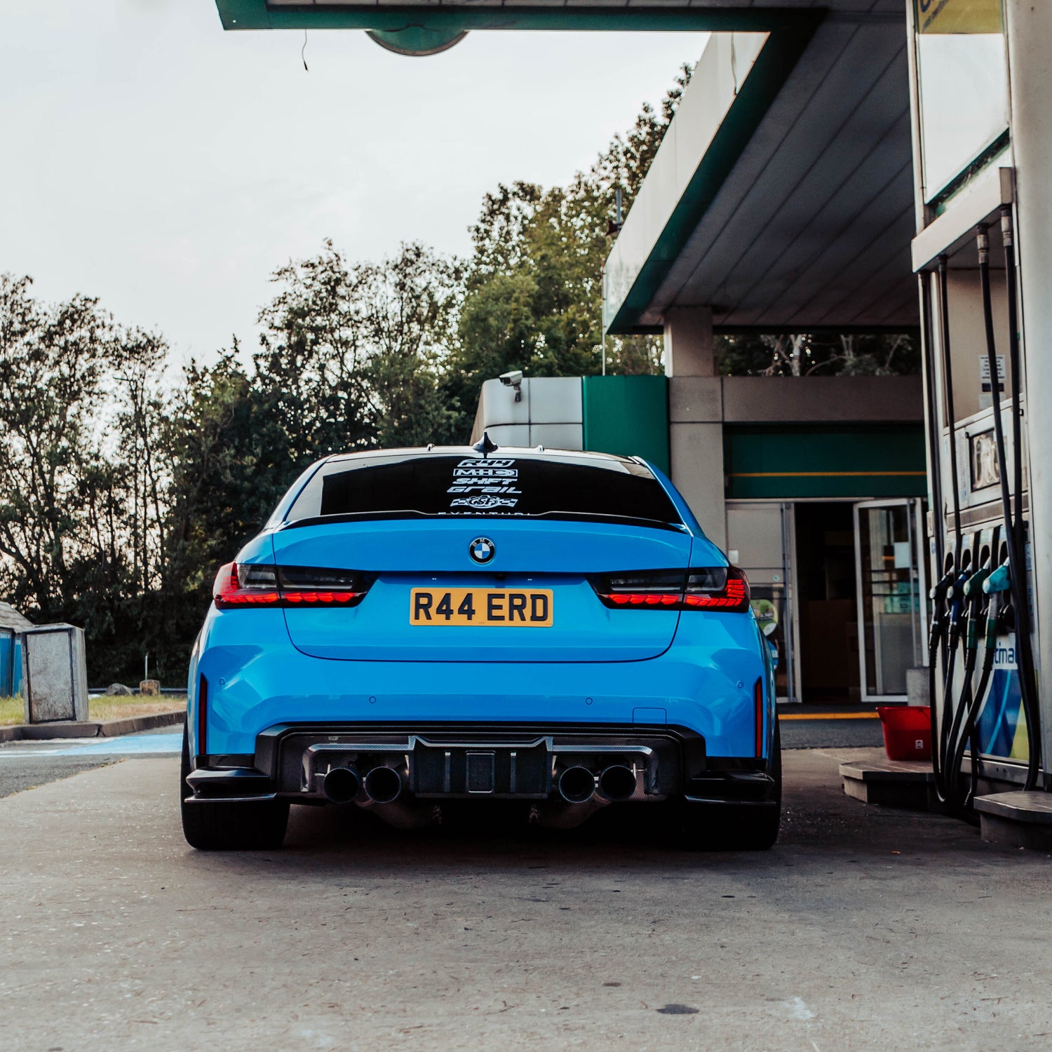 MHC+ BMW G80 M3 G82 M4 DF1 Carbon Fibre LED Rear Diffuser Fitted