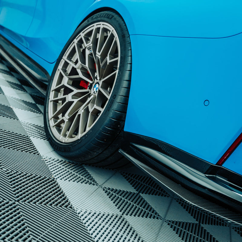 MHC+ BMW G80 M3 Rear Side Splitters In Gloss Carbon Fibre
