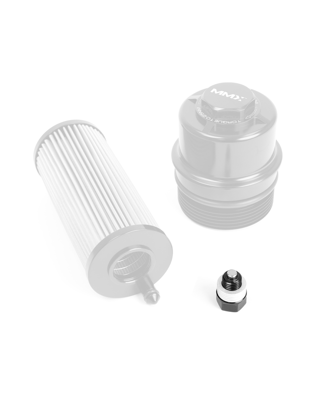 MMX BMW S58 oil change service kit with lifetime filter, billet housing and magnetic sump plug
